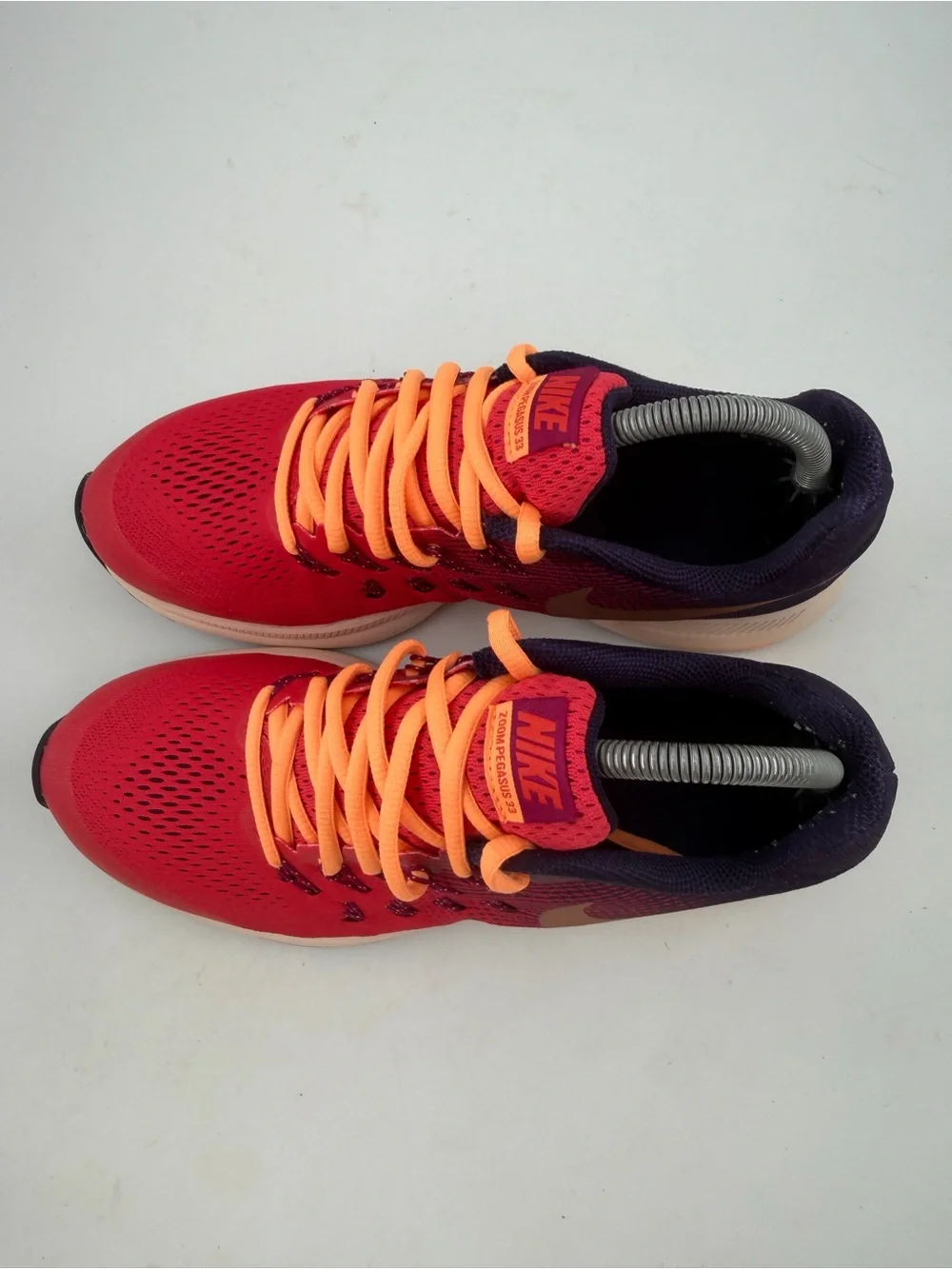Nike Zoom Pegasus 33 -SZ 7Y- Red Orange Athletic Running Shoes